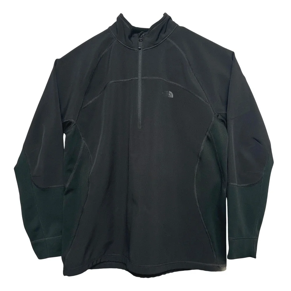 The North Face Mens XL Black Quarter Zip Pullover Lightweight Jacket Top